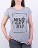 t-shirt damskie Koszulka damska WŁÓCZYKIJ jasnoszara