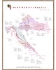 plakaty WINO Chorwacja regiony winiarskie plakat mapa