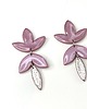 kolczyki z masy plastycznej Wiszące kolczyki FIESTA blady róż