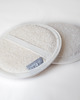 akcesoria dla niej Lniana gąbka frotte peeling creamy white