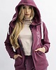 bluza z kapturem damska Bluza na zamek Mela Wrzos