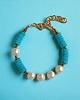 bransoletki z kamieni naturalnych LIMITOWANA bransoletka : kolekcja summer ocean : PERŁY & LAWA turkusowa