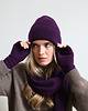 czapki damskie Czapka Merino&cashmere śliwkowa