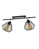 lampy wiszące Czarna lampa sufitowa na listwie z regulowanymi kloszami HOUSTON LOFT