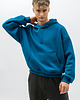 bluzy męskie Bluza z kapturem ciepła męska  ,,HALIL" petrol