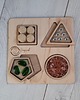 puzzle dla dzieci Sensoryczny sorter kształtów Drewniana układanka (4 wypełnienia)