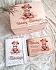 Chrzest - inne ZESTAW MIŚ W KAPELUSZU z dedykacją, prezent na Chrzest, roczek, narodziny