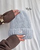 czapki damskie Puszysta czapka Cloud wełna merino alpaka *mgła*