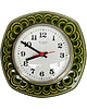 zegary Ceramiczny, zielony zegar ścienny Weimar, Niemcy (NRD) 