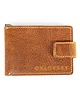 portfele męskie Męski brązowy portfel slimwallet ORLOVSKY W04 z klipsem na banknoty