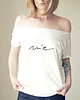t-shirt damskie Nie Oversize Biały