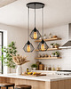lampy wiszące 3-płomienna lampa wisząca z regulacją długości przewodów LAVIS LOFT