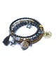 bransoletki z kamieni naturalnych Alloys  Collection  WRAPPED /steel & grey/ - bransoletka