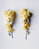 kolczyki - inne Kolczyki z żółtymi, jedwabnymi kwiatami