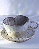 kubki Kubek Ceramiczny w Kształcie Serca w kolorze CAPPUCCINO