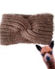 opaski do włosów Wełniana opaska handmade z alpaki i merino, miękka, ciepła, brudny róż