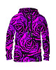 bluza z kapturem damska Damska Bluza z kapturem DR.CROW Purple Roses