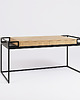 biurka Designerskie nowoczesne biurko K16 140 cm - dąb, czarny