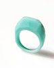 pierścionek z żywicy kanciak miętowy