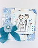kartki scrapbooking Kartka ślubna /niebieski/