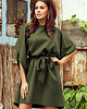 sukienki mini damskie 287-13 SOFIA Sukienka motyl - KHAKI