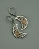 kolczyki wire wrapping Kolczyki księżyce kamień słoneczny wire wrapping