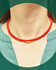 chokery Czerwony choker "korale koloru koralowego"