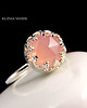 pierścionki srebrne Pierścień Lea - Rose Quartz - Chalcedon