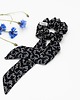 gumki do włosów Scrunchie/frotka Granatowa wzorki