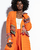 kardigany damskie Kardigan z frędzalami boho -  orange F1814