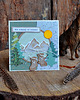 kartki scrapbooking Kartka z górami