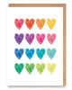 kartki okolicznościowe - wydruki Kartka miłosna - Tęczowe serduszka