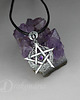 wisiory Pentagram księżycowy z ametystem