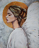 obrazy Ręcznie malowany Anioł - 50x70