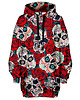bluza z kapturem damska Bluza Oversize Tunika DR.CROW Skull Tatoo