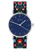 zegarki damskie Zegarek - Simple, granat - folk czarny, nato