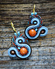 kolczyki soutache Małe kolczyki sutasz