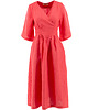 sukienki midi damskie Sukienka Lniana Raspberry