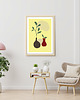 plakaty Plakat Boho Kwiaty w Wazonach  Żółty