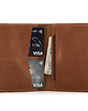 portfele męskie Portfel Slim Wallet na dokumenty i karty brąz
