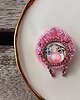 broszki Broszka Matrioszka różowa