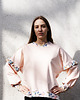 bluza bez kaptura damska Bluza Brzoskwiniowy Raj_1