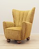fotele Fotel musztardowy, skandynawski design, produkcja: Dania