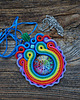 wisiory Kolorowy wisior soutache z mandalą