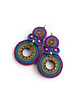kolczyki soutache Indi M - kolczyki etno, srebro