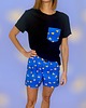 piżamy damskie Spodenki unisex do spania bokserki w kaczki