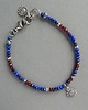 bransoletki srebrne -lapis z granatem-