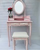 lustra stojące i wiszące Toaletka kosmetyczna z dużym lustrem, shabby chic