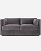 sofy i szezlongi Sofa HAGA szary welur, skandynawski design