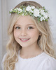 wianki komunijne Wianek komunijny dla dziewczynki zieleń,boho na gałązkach